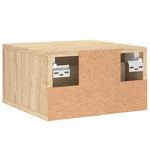 HKH Mesa de Cabeceira de Parede Cor Sonoma - 35x35x20 Cm
