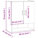 HKH Armário Parede - 60x31x70 Cm - Branco