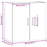 HKH Armario de Pared - 60x31x60 Cm - Blanco
