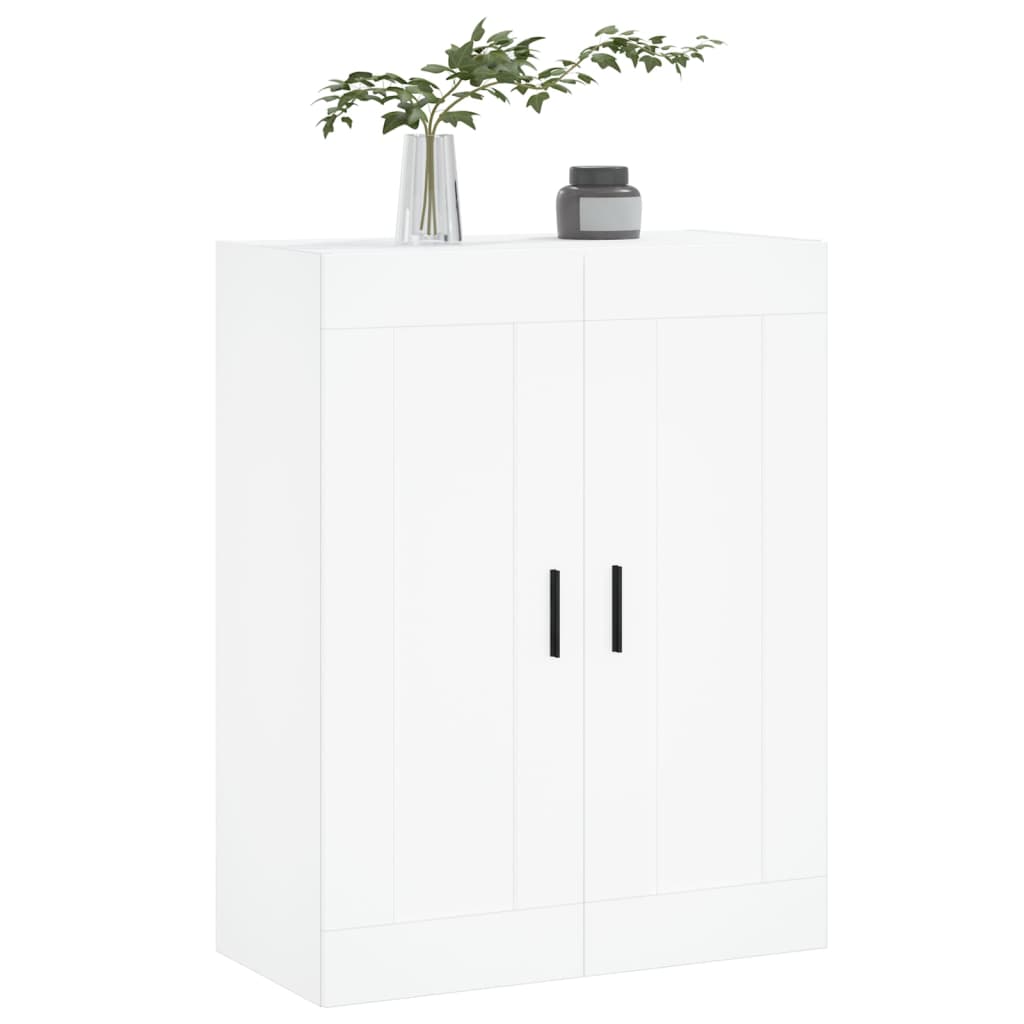 HKH Armario de Pared Alto en derivados de Madera, Aluminio 69,5 X 34 X 90 Cm - Blanco