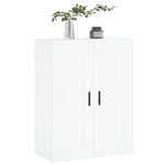 HKH Armario de Pared Alto en derivados de Madera, Aluminio 69,5 X 34 X 90 Cm - Blanco
