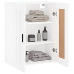 HKH Armario de Pared Alto en derivados de Madera, Aluminio 69,5 X 34 X 90 Cm - Blanco