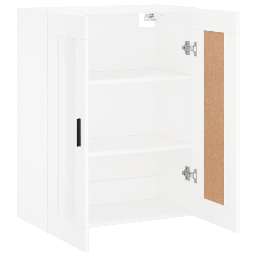 HKH Armario de Pared Alto en derivados de Madera, Aluminio 69,5 X 34 X 90 Cm - Blanco