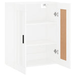 HKH Armario de Pared Alto en derivados de Madera, Aluminio 69,5 X 34 X 90 Cm - Blanco