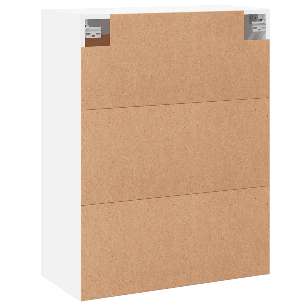 HKH Armario de Pared Alto en derivados de Madera, Aluminio 69,5 X 34 X 90 Cm - Blanco