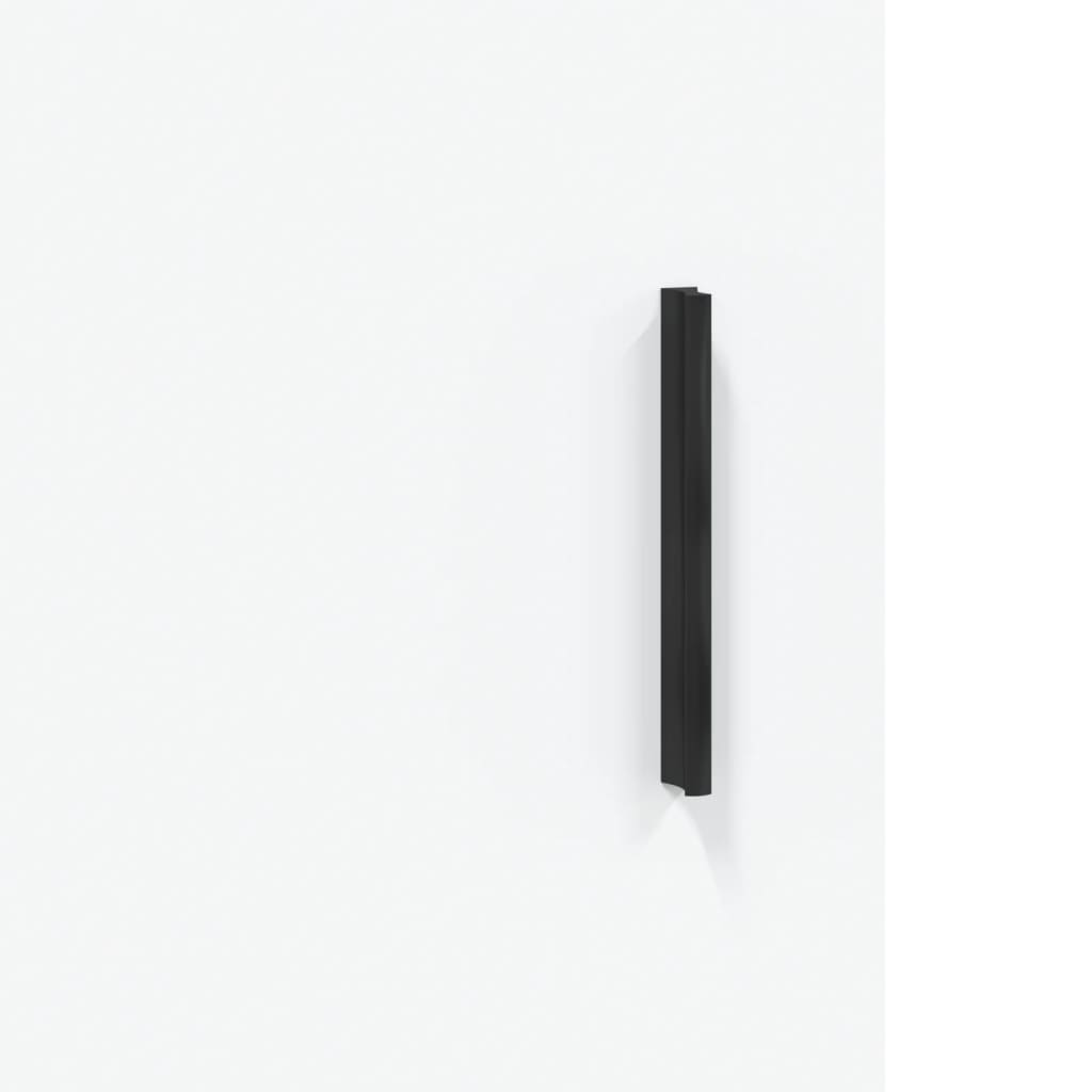 HKH Armario de Pared Alto en derivados de Madera, Aluminio 69,5 X 34 X 90 Cm - Blanco