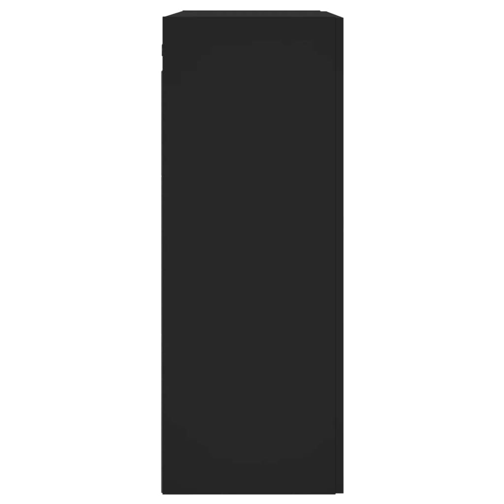 HKH Armario de pared alto en derivados de madera, Aluminio 69,5 x 34 x 90 cm - Negro