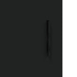 HKH Armario de pared alto en derivados de madera, Aluminio 69,5 x 34 x 90 cm - Negro