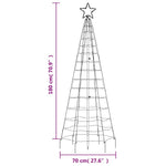 HKH Árvore de Natal LED com Spikes e 220 Leds - Branco Quente