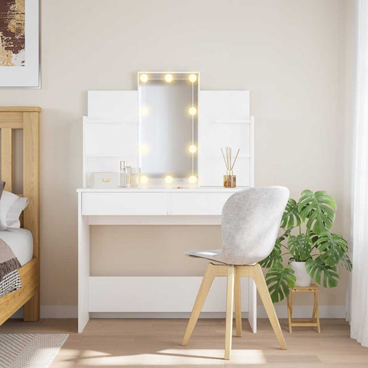HKH Toucador com Luzes LED - 96x40x142 Cm - Branco