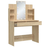 HKH Tocador con Luces LED en Roble Sonoma - 96x40x142 Cm