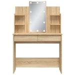HKH Tocador con Luces LED en Roble Sonoma - 96x40x142 Cm