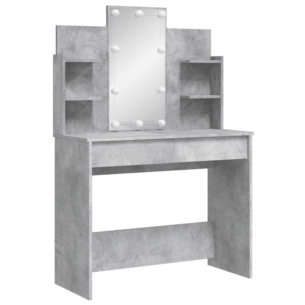 HKH Tocador con luces LED de cemento - 96x40x142 cm - Gris