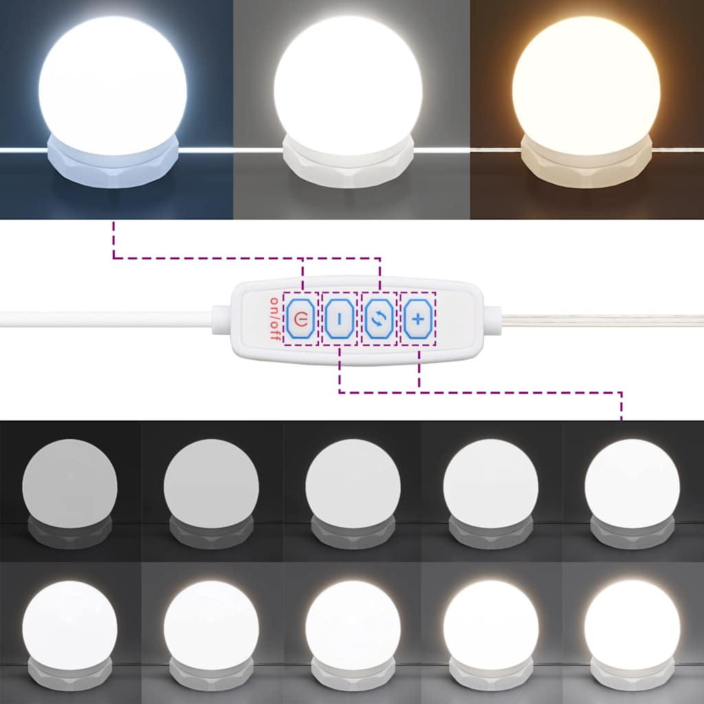 HKH Tocador con luces LED de cemento - 96x40x142 cm - Gris