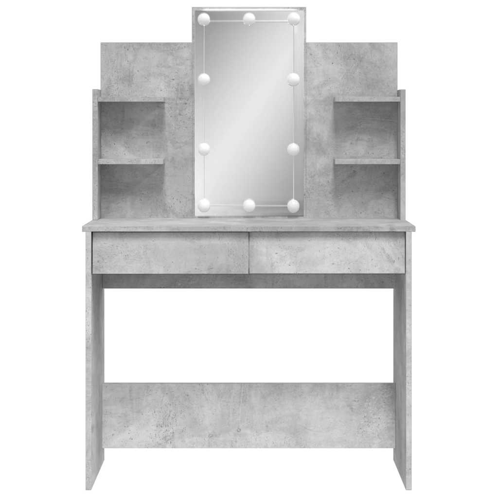 HKH Tocador con luces LED de cemento - 96x40x142 cm - Gris