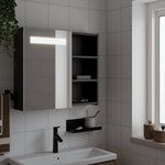HKH Armário Espelhado P/ Casa de Banho C/ Leds - Preto