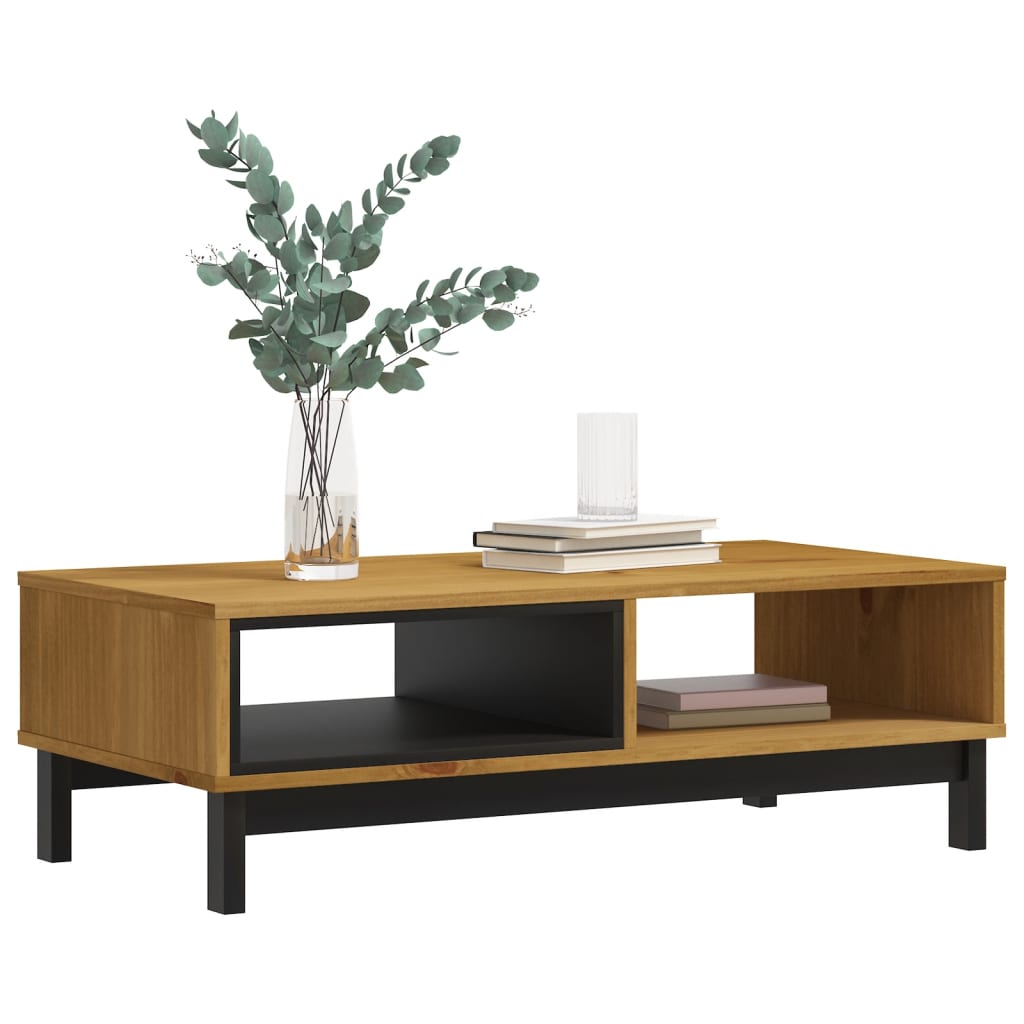 HKH Mesa de Centro Flam de Madera de Pino Maciza