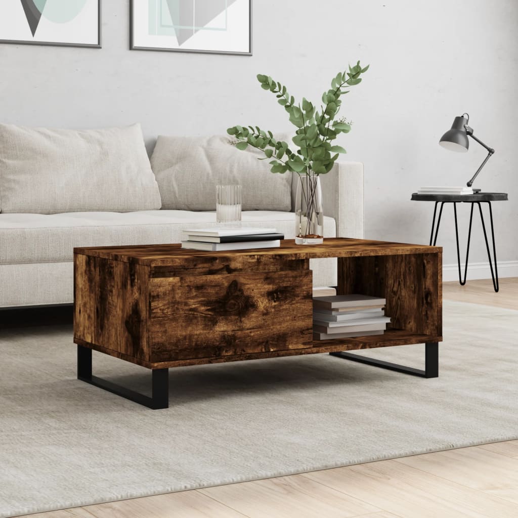 Mesa de centro HKH en derivados de madera Roble Ahumado
