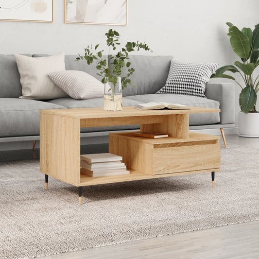 Mesa de centro HKH en aglomerado de madera de roble Sonoma