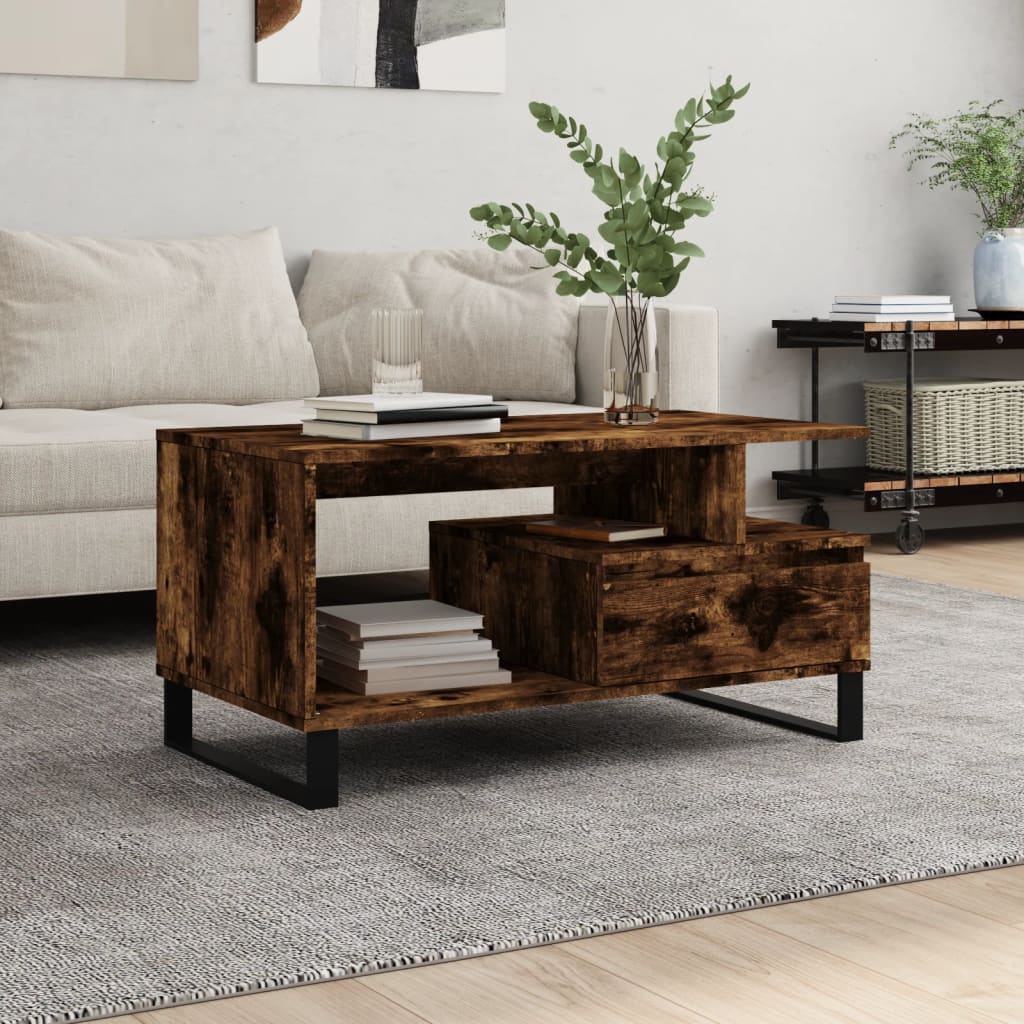 Mesa de centro HKH en derivados de madera Roble Ahumado