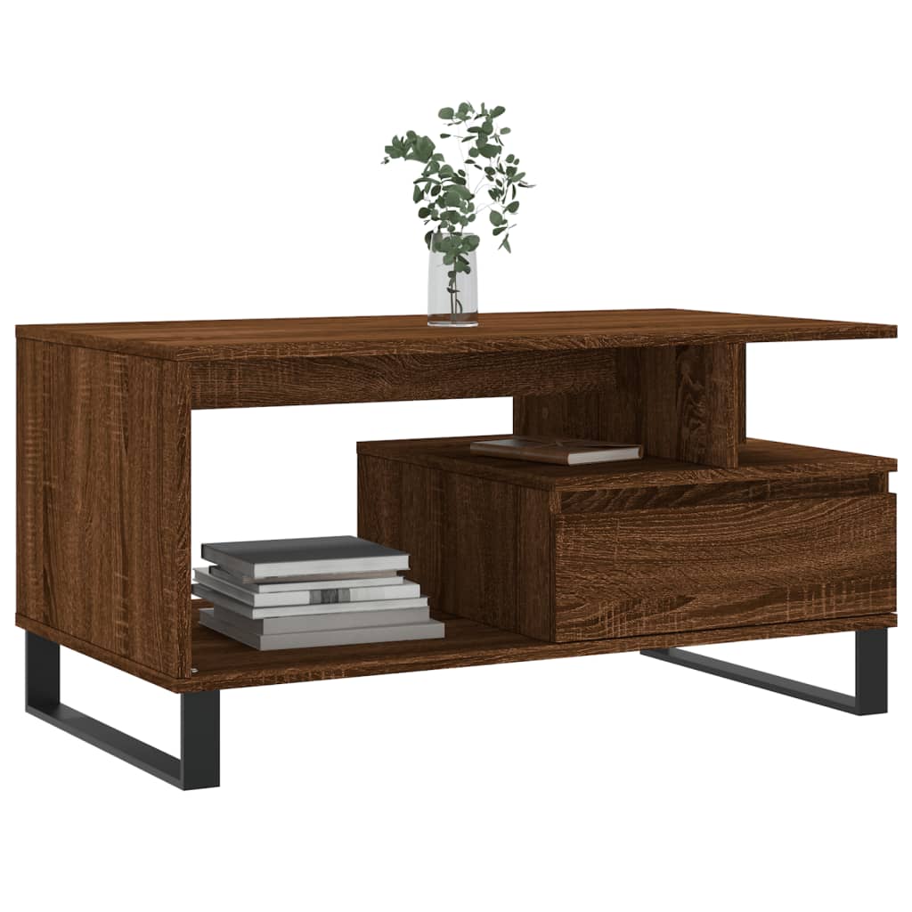 HKH Mesa de centro en derivados de madera de roble - Marrón