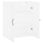 HKH Armário de Parede Alto em derivados de Madeira, Ferro 69,5 X 34 X 90 Cm - Branco