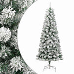 HKH Árvore de Natal Artificial Articulada com Flocos de Neve
