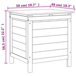 HKH Caixa De Arrumação Para Jardim 50x49x56,5 Cm Abeto Maciço - Marrom