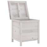 HKH Caixa De Arrumação P/ Jardim 50x49x56,5 Cm Abeto Maciço - Branco