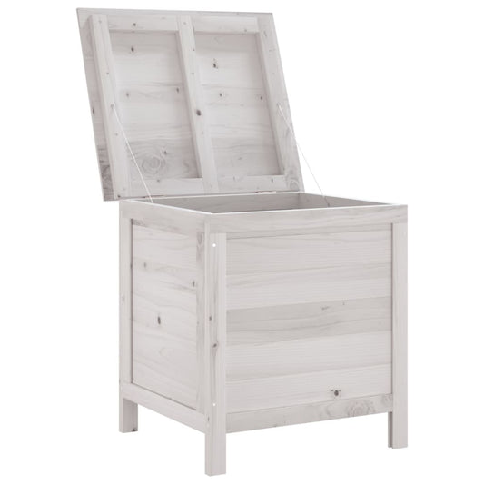 HKH Caixa De Arrumação P/ Jardim 50x49x56,5 Cm Abeto Maciço - Branco