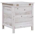 HKH Caixa De Arrumação P/ Jardim 50x49x56,5 Cm Abeto Maciço - Branco