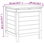 HKH Caixa Arrumação P/ Jardim 50x49x56,5 Cm Abeto Maciço - Antracite