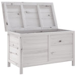 HKH Caixa De Arrumação P/ Jardim 99x49,5x58,5cm Abeto Maciço - Branco