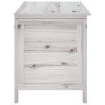 HKH Caixa De Arrumação P/ Jardim 99x49,5x58,5cm Abeto Maciço - Branco
