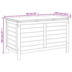 HKH Caixa Arrumação P/ Jardim 99x49,5x58,5cm Abeto Maciço - Antracite