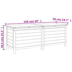 HKH Caixa De Arrumação Para Jardim 150x50x56,5 Cm Abeto Maciço - Marrom