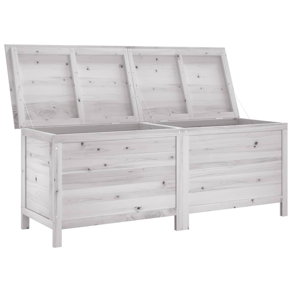 HKH Arcón de Almacenamiento para Jardín 150x50x56,5 Cm Abeto Macizo - Blanco