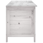 HKH Caixa Arrumação Para Jardim 150x50x56,5 Cm Abeto Maciço - Branco