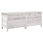 HKH Caixa Arrumação Para Jardim 150x50x56,5 Cm Abeto Maciço - Branco