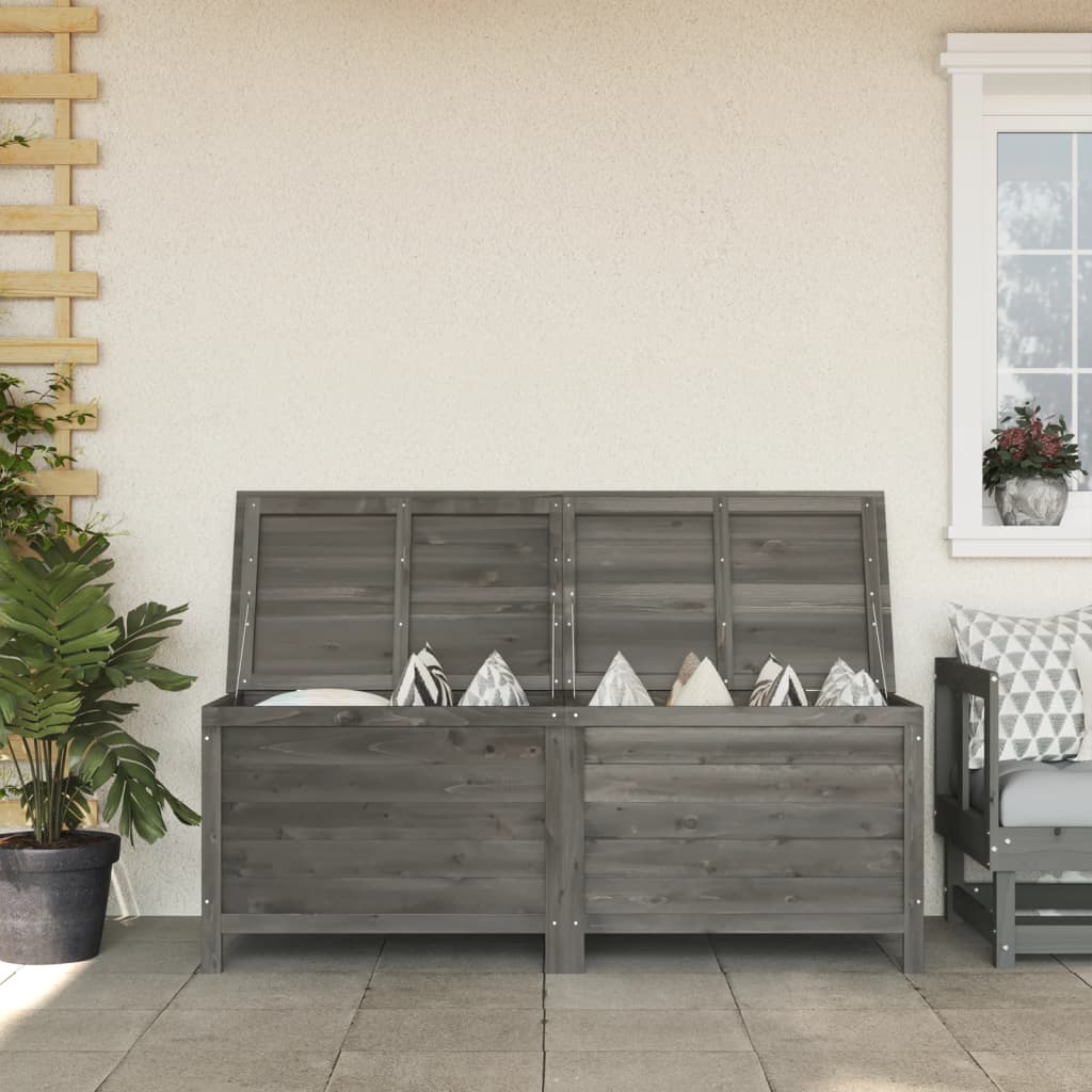 HKH Caja de Almacenamiento para Jardín 150x50x56,5 Cm Abeto Macizo - Antracita