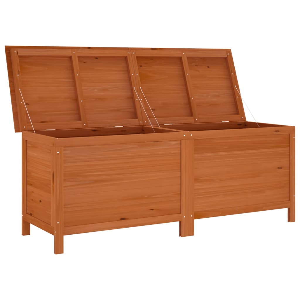 HKH Arcón de Almacenamiento para Jardín 150x50x56,5cm Abeto Macizo Marrón - Marrón