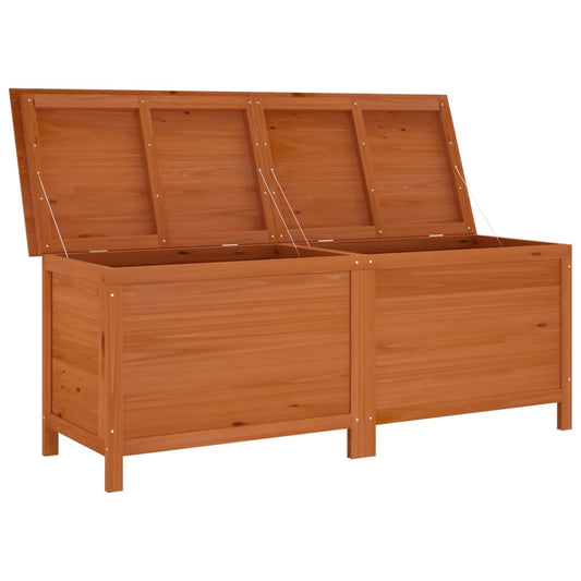 HKH Caixa Arrumação Para Jardim 150x50x56,5cm Abeto Maciço Castanho - Marrom