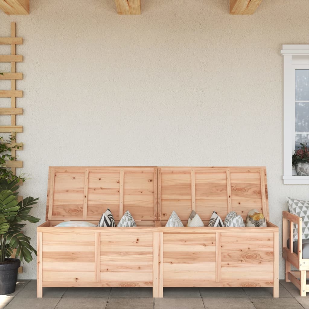 HKH Caja de Almacenamiento para Jardín 198,5x50x56,5 cm Abeto Macizo - Marrón