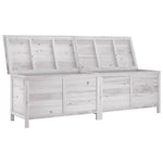 HKH Caixa Arrumação P/ Jardim 198,5x50x56,5 Cm Abeto Maciço - Branco