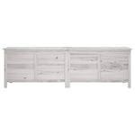 HKH Caixa Arrumação P/ Jardim 198,5x50x56,5 Cm Abeto Maciço - Branco