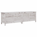 HKH Caixa Arrumação P/ Jardim 198,5x50x56,5 Cm Abeto Maciço - Branco