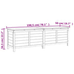 HKH Caixa Arrumação P/ Jardim 198,5x50x56,5 Cm Abeto Maciço - Branco