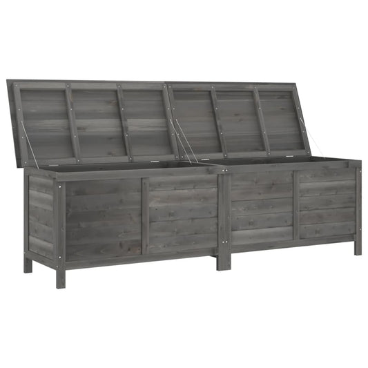 HKH Caixa Arrumação P/jardim 198,5x50x56,5cm Abeto Maciço - Antracite