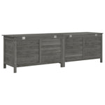HKH Caixa Arrumação P/jardim 198,5x50x56,5cm Abeto Maciço - Antracite