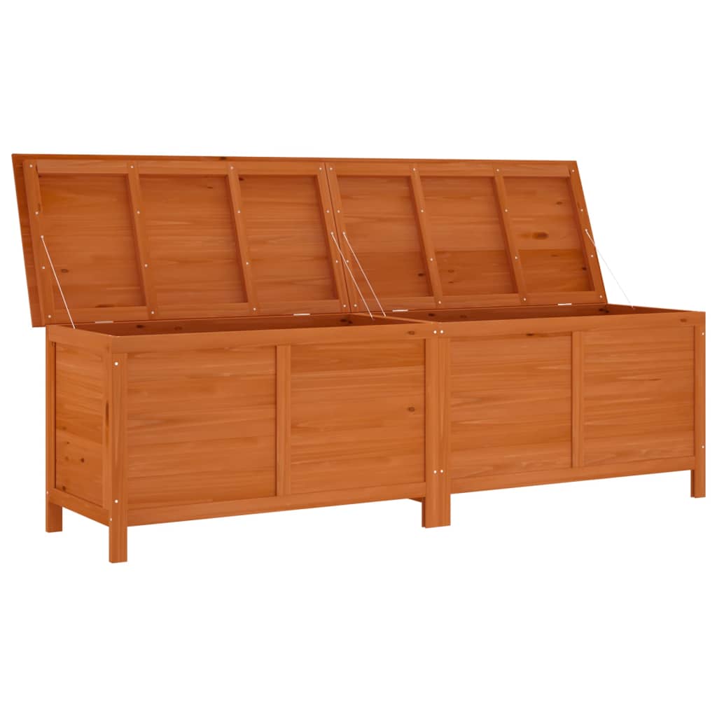 HKH Caja Almacenamiento P/ Jardín 198,5x50x56,5cm Abeto Macizo Marrón - Marrón